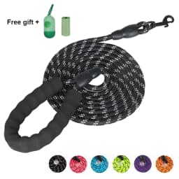 Pet Leashes Reflective Multi Color Round Rope Large Dog Collar Leash Training Running Rope Comfortable For Medium And Large Dogs