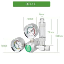 ZRDR DIY Aquarium CO2 Regulator Solenoid Valve Kit Check Valve Fish Tank CO2 Control System Reaction CO2 Pressure Reducing Valve