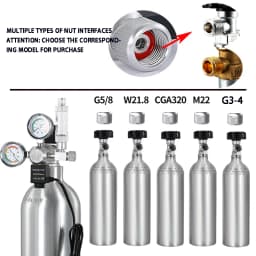 ZRDR DIY Aquarium CO2 Regulator Solenoid Valve Kit Check Valve Fish Tank CO2 Control System Reaction CO2 Pressure Reducing Valve