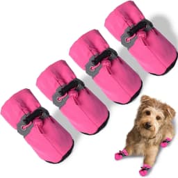 4pcs Waterproof Pet Dog Shoes Antiskid Rain Snow Boot Thick Warm For Small Cats Dogs Puppy Dog Socks Booties Pet Paw Accessories