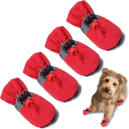 4pcs Waterproof Pet Dog Shoes Antiskid Rain Snow Boot Thick Warm For Small Cats Dogs Puppy Dog Socks Booties Pet Paw Accessories