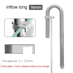 AQUAPRO Mini Skimmer Inflow Stainless Steel Inlet Outlet Pipes Shrimp Water Filter Lily Aquarium Fish Tanks Accessories Fishbowl