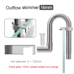 AQUAPRO Mini Skimmer Inflow Stainless Steel Inlet Outlet Pipes Shrimp Water Filter Lily Aquarium Fish Tanks Accessories Fishbowl