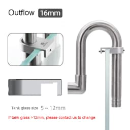 AQUAPRO Mini Skimmer Inflow Stainless Steel Inlet Outlet Pipes Shrimp Water Filter Lily Aquarium Fish Tanks Accessories Fishbowl