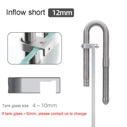 AQUAPRO Mini Skimmer Inflow Stainless Steel Inlet Outlet Pipes Shrimp Water Filter Lily Aquarium Fish Tanks Accessories Fishbowl