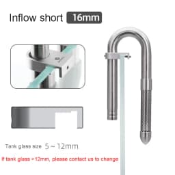 AQUAPRO Mini Skimmer Inflow Stainless Steel Inlet Outlet Pipes Shrimp Water Filter Lily Aquarium Fish Tanks Accessories Fishbowl