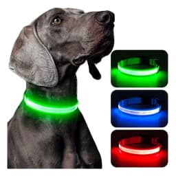 LED Luminous Collar Adjustable Glowing Dog Collar USB Rechargea Flashing Anti-Lost/Avoid Car Accident Collar Dogs Pet Products