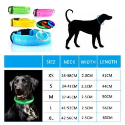 LED Luminous Collar Adjustable Glowing Dog Collar USB Rechargea Flashing Anti-Lost/Avoid Car Accident Collar Dogs Pet Products
