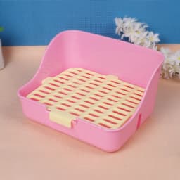 Pet Rabbit Large Drawer Toilet Anti-Overturning Fixed In Cage Small Animal Guinea Pig Adult Hamster Easy Clean Potty Trainer