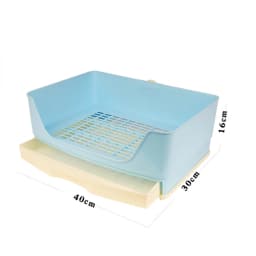 Pet Rabbit Large Drawer Toilet Anti-Overturning Fixed In Cage Small Animal Guinea Pig Adult Hamster Easy Clean Potty Trainer