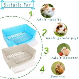 Pet Rabbit Large Drawer Toilet Anti-Overturning Fixed In Cage Small Animal Guinea Pig Adult Hamster Easy Clean Potty Trainer