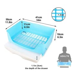 Pet Rabbit Large Drawer Toilet Anti-Overturning Fixed In Cage Small Animal Guinea Pig Adult Hamster Easy Clean Potty Trainer