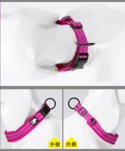 Truelove Adjustable Mesh Padded Pet Collar Bright Reflective Nylon Dog Collar Durable Heavy Duty for All Breed Weather TLC5011