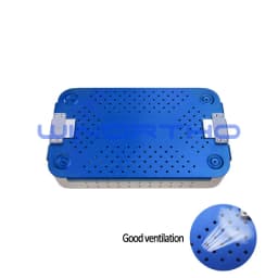 Orthopedic surgical instrument Aluminum alloy steam sterilization box porous high temperature autoclave tray tool