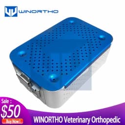 Orthopedic surgical instrument Aluminum alloy steam sterilization box porous high temperature autoclave tray tool
