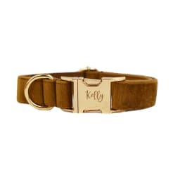 Personalized Dog Collar Velvet Puppy Adjustable Collar for Small Medium Big Dogs Collars with Name Customized ID Tag Engraving
