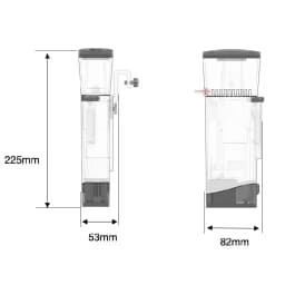 Bubble Magus Mini Q Skimmer Built-in Hanging Cylinder Type DC Needle Brush Water Pump for 75L Aquarium