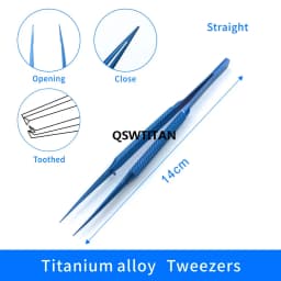 14CM Titanium /Stainless Steel Ophthalmic Tweezers Micro Forceps Round Handle Ophthalmic Dental Instruments 1pcs