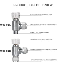 ZRDR high quality needle valve regulator suit 4*6mm co2 special tube for aquarium fish tank co2 systemCarbon dioxide fine-tuning