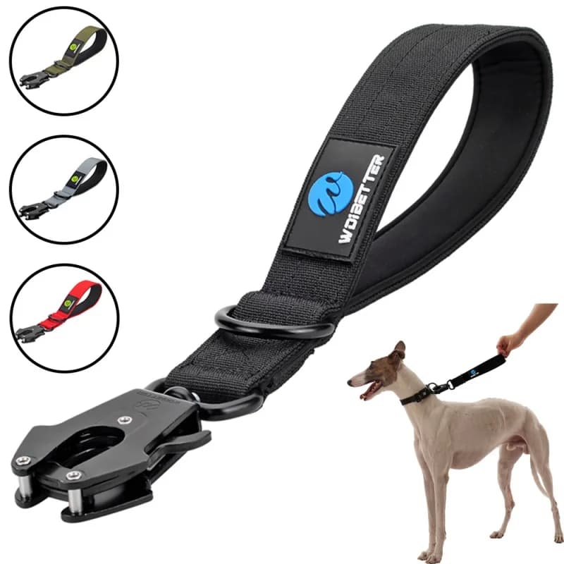 Pet Collar, Dog Neck Leash, Nylon Traffic Lead, Large Dog, Military Leash, Short Walking Rope, Metal Buckle, Puppy Accessories
