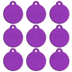 Wholesale 100pcs Dog Pet ID Tags Pendant Plate Lost Tag Puppy Cat Name Address Lable Round Collar Keyrings Accessories