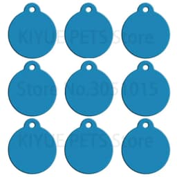 Wholesale 100pcs Dog Pet ID Tags Pendant Plate Lost Tag Puppy Cat Name Address Lable Round Collar Keyrings Accessories