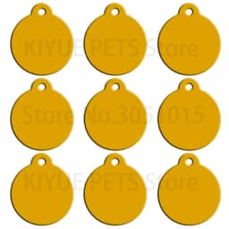 Wholesale 100pcs Dog Pet ID Tags Pendant Plate Lost Tag Puppy Cat Name Address Lable Round Collar Keyrings Accessories
