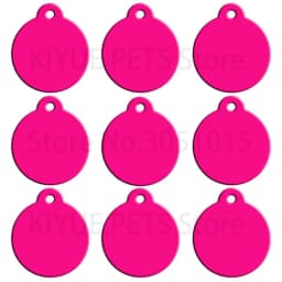 Wholesale 100pcs Dog Pet ID Tags Pendant Plate Lost Tag Puppy Cat Name Address Lable Round Collar Keyrings Accessories