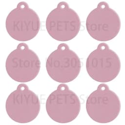 Wholesale 100pcs Dog Pet ID Tags Pendant Plate Lost Tag Puppy Cat Name Address Lable Round Collar Keyrings Accessories