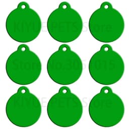 Wholesale 100pcs Dog Pet ID Tags Pendant Plate Lost Tag Puppy Cat Name Address Lable Round Collar Keyrings Accessories