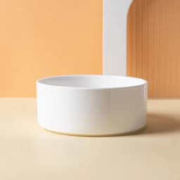 Ceramics Dog Bowl with Wood Mat Wide Mouth Feeding Bowls Food and Water Pet Feeder for Cat Puppy Protecting Cervical Spine