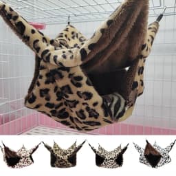 Warm Plush Hamster Hammock Small Animal Double-layer Thicken Sleeping Bag Nest Pets Rat Squirrel Hanging Cage House