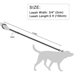5ft Leather Dog Leash Durable Pet Walking Training Lead Leash Rope for Small Medium Large Dogs Pitbull Pug erman Shepherd