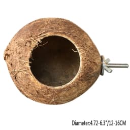 1PC Pet Bird Coconut Shell Nest Parrot Natural Perch Small Animals Comfortable Parrot Coconut Shell Nest