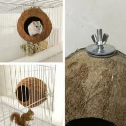 1PC Pet Bird Coconut Shell Nest Parrot Natural Perch Small Animals Comfortable Parrot Coconut Shell Nest