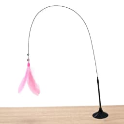 Cats Toys Feathers Wand Interactive Toy Kitten Toys with Super Suction Cup Detachable Feather Replacements Cat Accesorios