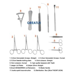 Double Eyelid Set Scissors Ophthalmic Needle Holder Hemostatic Forceps Cosmetic Plastic Instrument Ophthalmic Surgery Instrument