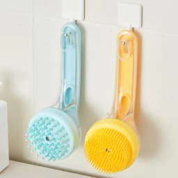 1pc Pet Bath Brush Soft Silicone Long Handle With Shampoo Dispenser Gentle Massage for Grooming and Cleaning Fur And Hair