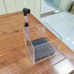 Transparent Acrylic Shrimp Fish Tank Filter System Aquarium Square UGF Box Under Gravel Filter Box, Water Grass Breeding Box