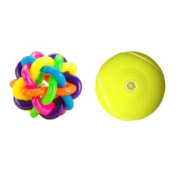 Diameter 6cm Pet Dog Ball Toys with Squeak for Small Dogs French Bulldog Chihuahua Bite Resistant Puppy Chew Toys Pet Supplies