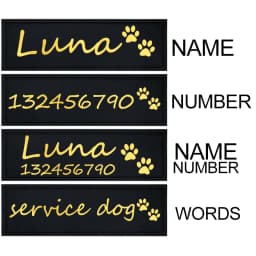 2 PCS Dog Tag Patches Personalized ID Name Custom Labels K9 Harness Collar Sticker Custom Pet Supplies