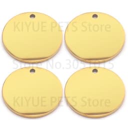 100pcs/lot Engravable Stainless Steel Tag for Necklace Blank Plate Stamping Tags for Custom Logo Charms Pet ID Tag DIY Jewelry