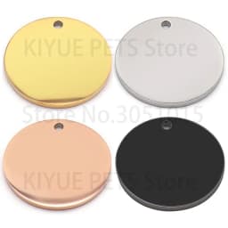 100pcs/lot Engravable Stainless Steel Tag for Necklace Blank Plate Stamping Tags for Custom Logo Charms Pet ID Tag DIY Jewelry