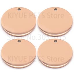 100pcs/lot Engravable Stainless Steel Tag for Necklace Blank Plate Stamping Tags for Custom Logo Charms Pet ID Tag DIY Jewelry