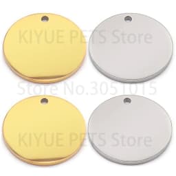 100pcs/lot Engravable Stainless Steel Tag for Necklace Blank Plate Stamping Tags for Custom Logo Charms Pet ID Tag DIY Jewelry