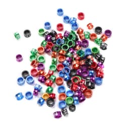 50pcs 4/4.7/5/6/7mm Aluminum Bird Foot Ring Tag Training Behaviour Tool Mixed Colors Outdoor Flying Training Race Identification