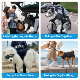 Wakytu Dog Lift Harness Sling Carrier for Dogs Hind Leg Stair Support Old Disabled Joint Injuries Arthritis Large Dogs Up Stairs