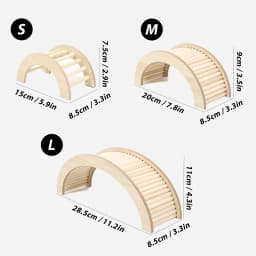 Hamster Wooden Steps Bridge Toy Guinea Pig Hedgehog Squirrel Arch Bridge Small Pet Exercise Toys Arch Bridge D9254