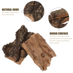 10Pcs Tree Bark Decor Reptile Habitat Terrarium Accessories Pet Products Lizard Climbing Bark Turtle Basking Platform