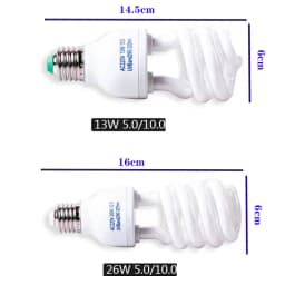 E27 13W/26W Reptile Uvb Lamp Calcium Supplement Lamp UVB5.0/10.0 for Tortoise Lizard Snake UV Lamp for Succulent Plants